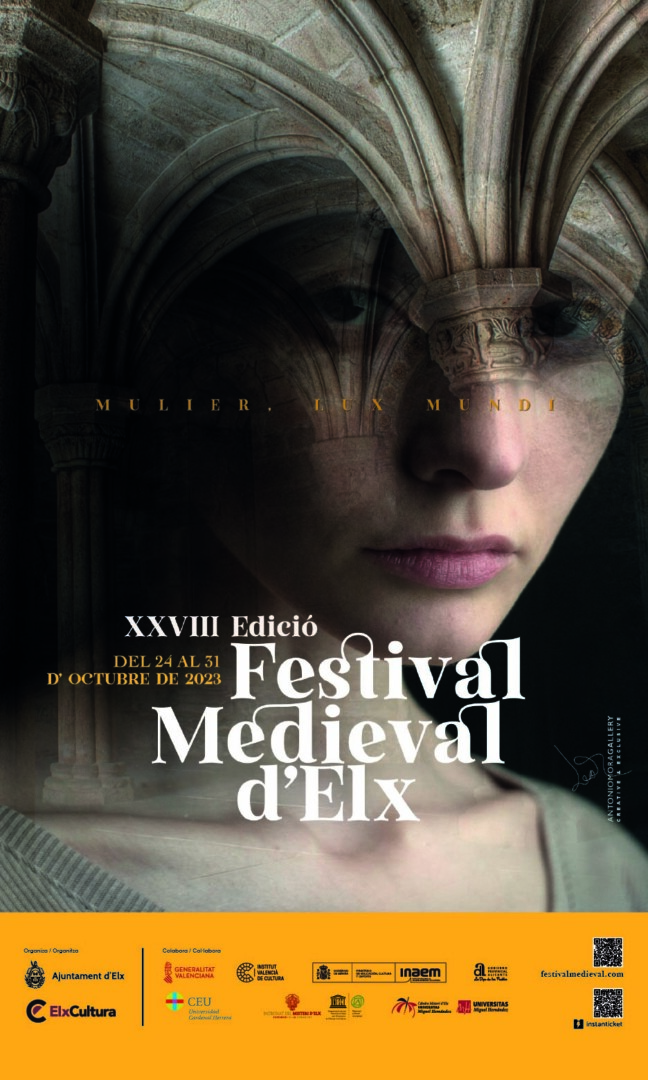 Cartel del Festival Medieval d'Elx 2023 del 24 al 31 de octubre en Elche