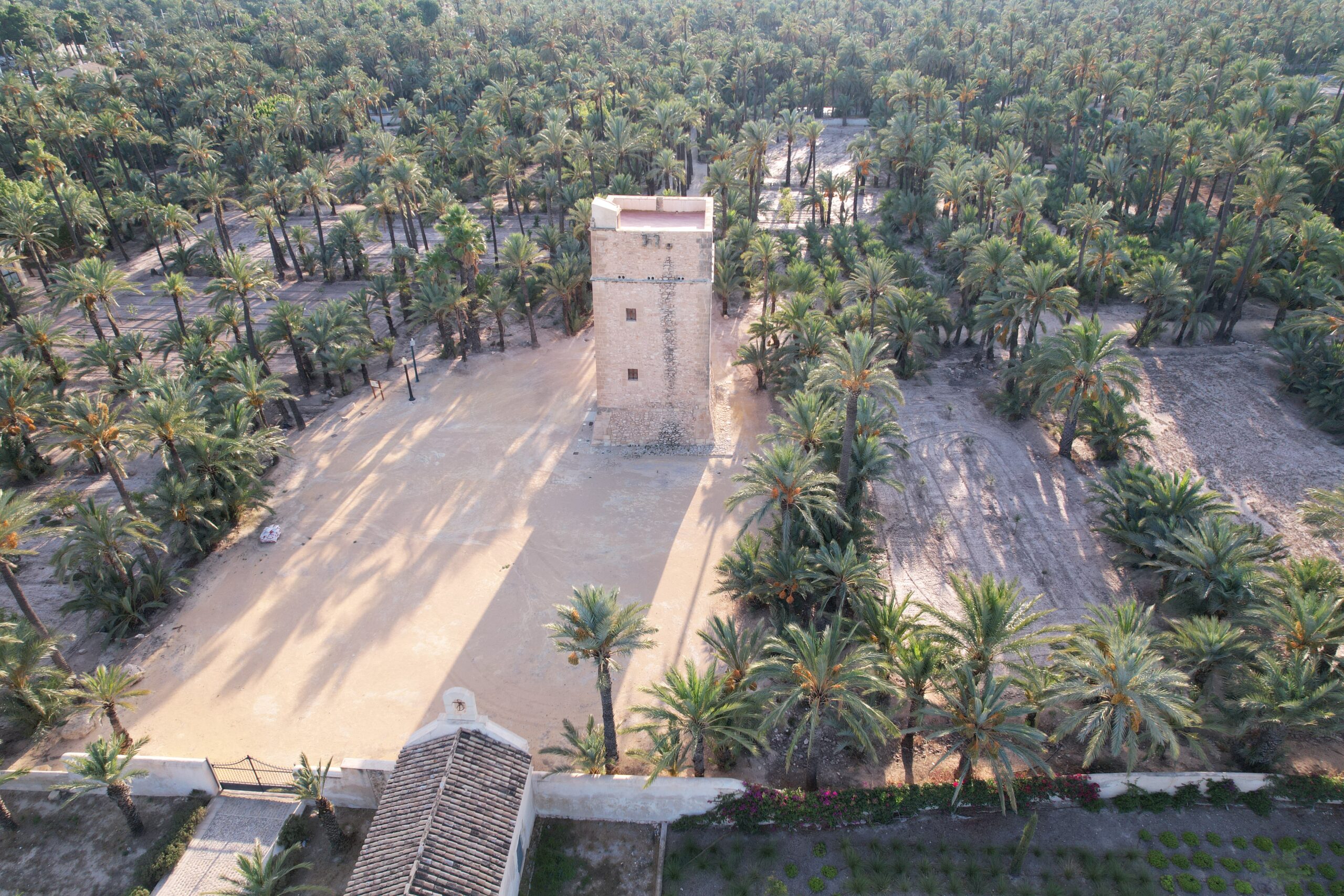 Foto de la Torre de los Vaillo, torre vigía y mirador del Palmeral de Elche