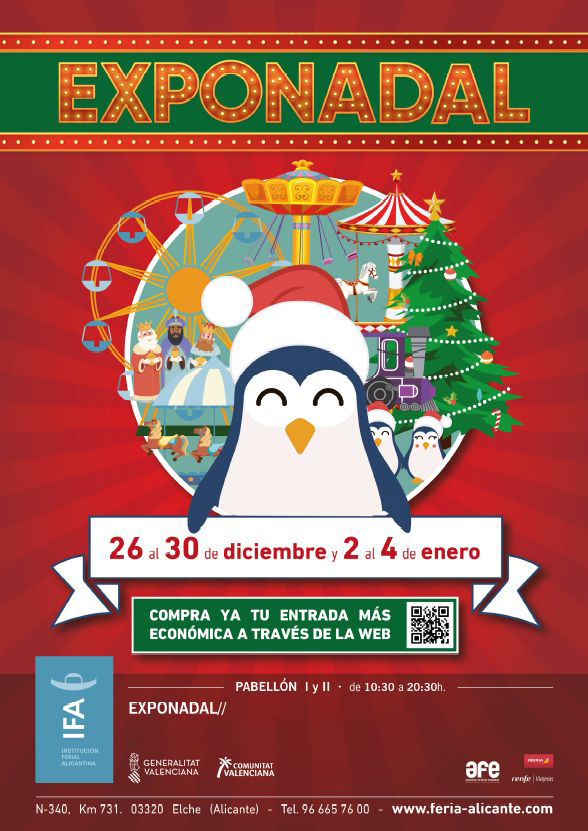 Cartel de Exponadal la feria de ocio infantil y juvenil de Navidad