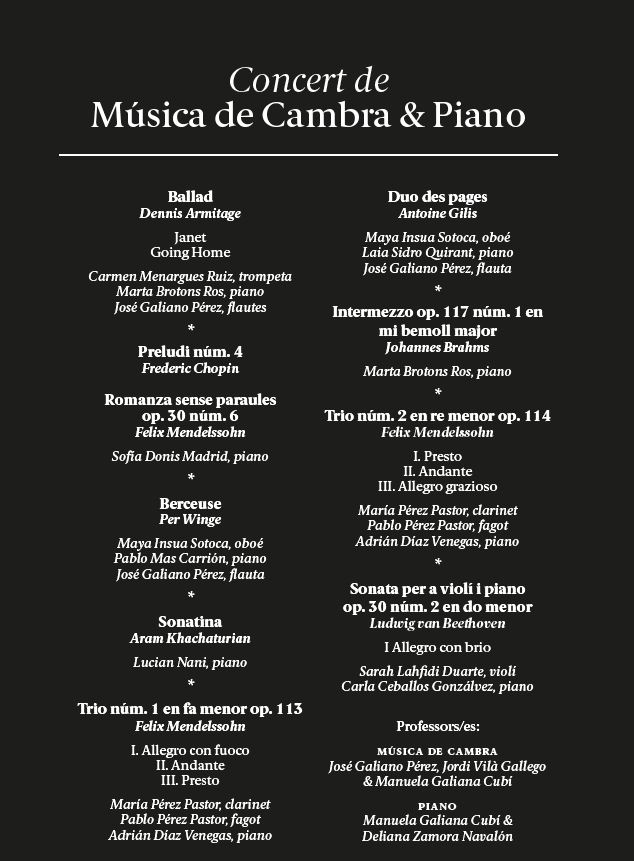 Concert de Música de Cambra i Piano