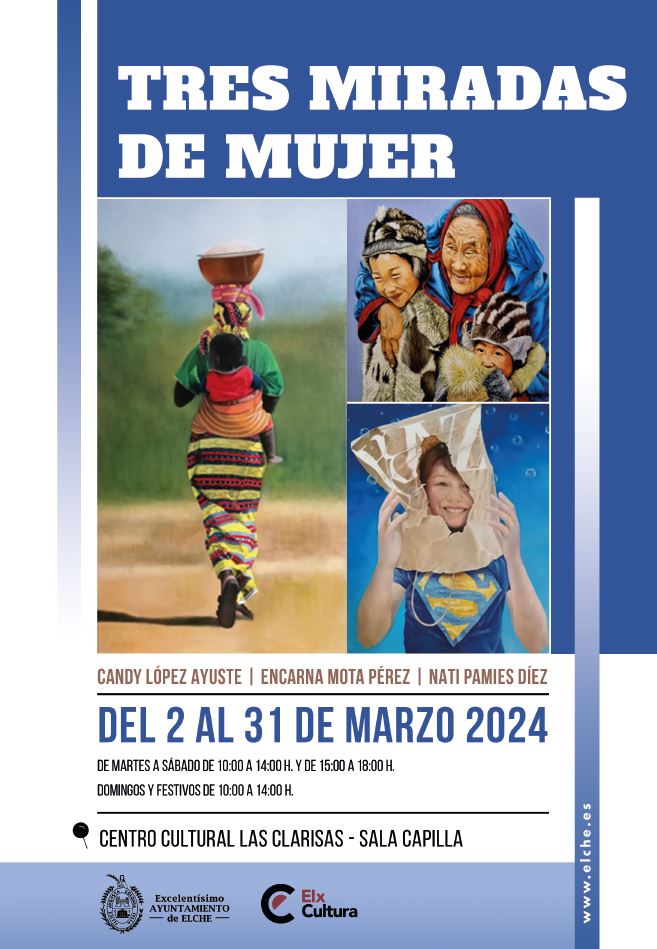 Cartel de la Exposición Tres miradas de mujer