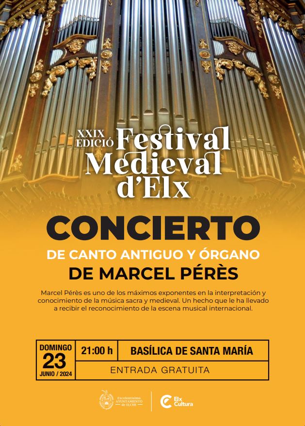 Concierto de canto antiguo y órgano de Marcel Pérès