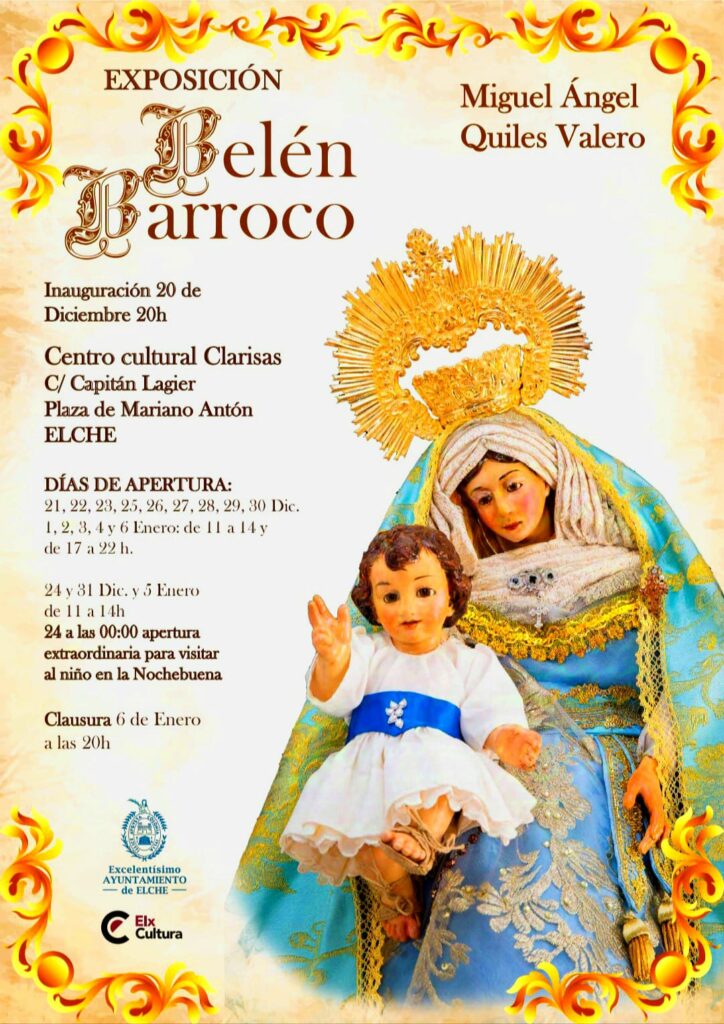 Cartel del Belén Barroco de Elche en las Clarisas